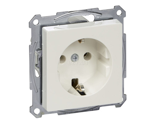 Розетка 220В Schneider Electric MTN2301-0319 Merten System M, полярно-білий, пластик, із заземленням, Schuko, без захисної кришки, без шторок, для врізного монтажу