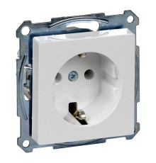 Розетка 220В Schneider Electric MTN2301-0325 Merten System M, активний білий, пластик, із заземленням, Schuko, без захисної кришки, без шторок, для врізного монтажу
