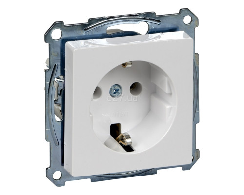 Розетка 220В Schneider Electric MTN2301-0325 Merten System M, активний білий, пластик, із заземленням, Schuko, без захисної кришки, без шторок, для врізного монтажу