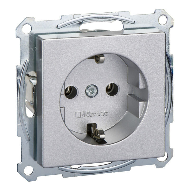 Розетка 220В Schneider Electric MTN2301-0460 Merten System M, алюміній, пластик, із заземленням, Schuko, без захисної кришки, без шторок, для врізного монтажу · Schneider Electric · schneider-electric-mtn2301-0460