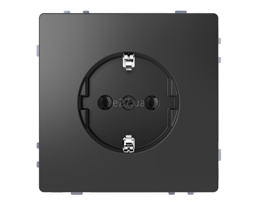 Розетка 220В Schneider Electric MTN2301-6034 Merten D-Life, антрацит, пластик, із заземленням, Schuko, без захисної кришки, без шторок, для врізного монтажу
