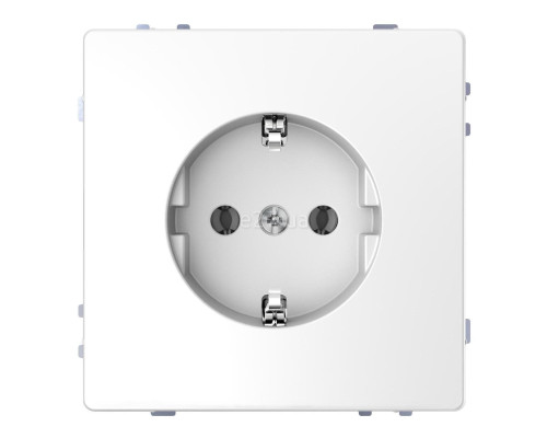Розетка 220В Schneider Electric MTN2301-6035 Merten D-Life, білий лотос, пластик, із заземленням, Schuko, без захисної кришки, без шторок, для врізного монтажу