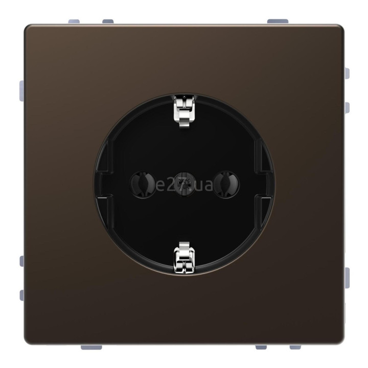 Розетка 220В Schneider Electric MTN2301-6052 Merten D-Life, мокко, метал, із заземленням, Schuko, без захисної кришки, без шторок, для врізного монтажу · Schneider Electric · schneider-electric-mtn2301-6052