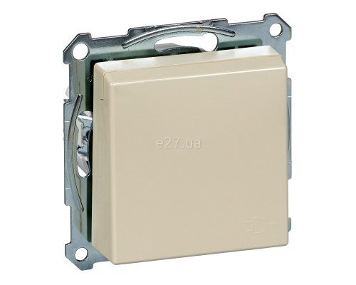 Розетка 220В Schneider Electric MTN2310-0344 Merten System M, бежевий, пластик, із заземленням, Schuko, із захисною кришкою, зі шторками, для врізного монтажу