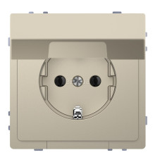 Розетка 220В Schneider Electric MTN2310-6033 Merten D-Life, сахара, пластик, із заземленням, Schuko, із захисною кришкою, зі шторками, для врізного монтажу