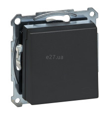 Розетка 220В Schneider Electric MTN2311-0414 Merten System M, антрацит, пластик, із заземленням, Schuko, із захисною кришкою, зі шторками, для врізного монтажу
