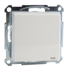 Розетка 220В Schneider Electric MTN2314-0319 Merten System M, полярно-білий, пластик, із заземленням, Schuko, ip44, із захисною кришкою, зі шторками, для врізного монтажу