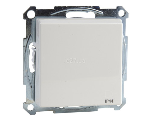Розетка 220В Schneider Electric MTN2314-0319 Merten System M, полярно-білий, пластик, із заземленням, Schuko, ip44, із захисною кришкою, зі шторками, для врізного монтажу