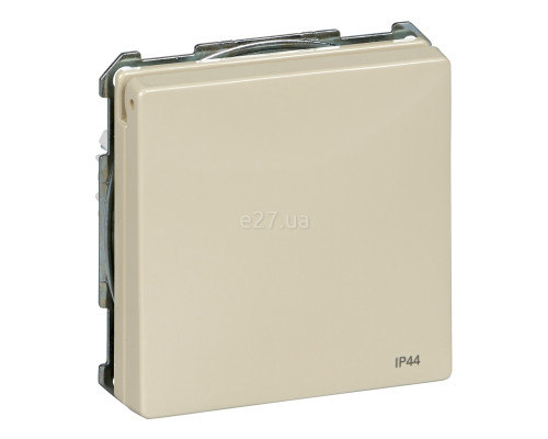 Розетка 220В Schneider Electric MTN2314-4044 Merten Antique/Artec, бежевий, із заземленням, Schuko, ip44, із захисною кришкою, зі шторками, для врізного монтажу