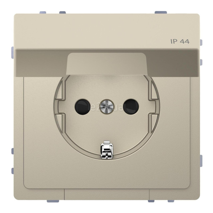 Розетка 220В Schneider Electric MTN2314-6033 Merten D-Life, сахара, пластик, із заземленням, Schuko, ip44, із захисною кришкою, зі шторками, для врізного монтажу · Schneider Electric · schneider-electric-mtn2314-6033