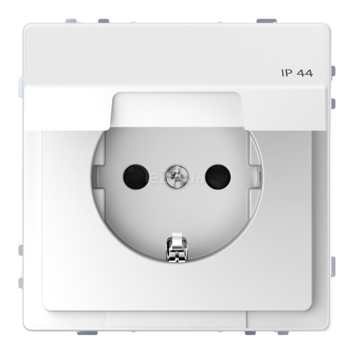 Розетка 220В Schneider Electric MTN2314-6035 Merten D-Life, білий лотос, пластик, із заземленням, Schuko, ip44, із захисною кришкою, зі шторками, для врізного монтажу · Schneider Electric · schneider-electric-mtn2314-6035
