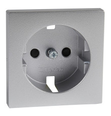 Лицьова панель розетки 220В Schneider Electric MTN2330-0460 Merten System M, алюміній, пластик