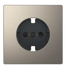 Лицьова панель розетки 220В Schneider Electric MTN2330-6050 Merten D-Life, нікель, метал