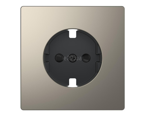 Лицьова панель розетки 220В Schneider Electric MTN2330-6050 Merten D-Life, нікель, метал