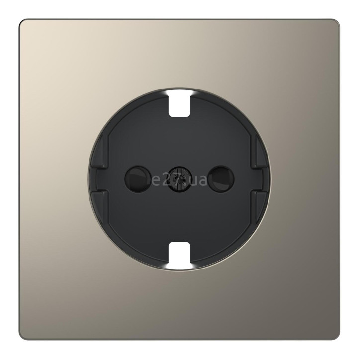 Лицьова панель розетки 220В Schneider Electric MTN2330-6050 Merten D-Life, нікель, метал · Schneider Electric · schneider-electric-mtn2330-6050