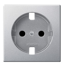 Лицьова панель розетки 220В Schneider Electric MTN2331-0460 Merten System M, алюміній, пластик