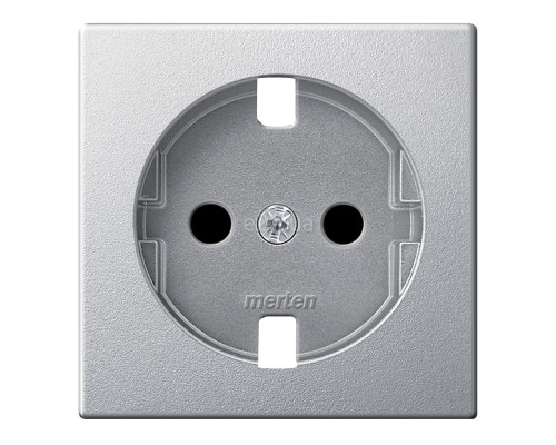 Лицьова панель розетки 220В Schneider Electric MTN2331-0460 Merten System M, алюміній, пластик