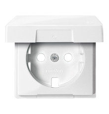 Лицьова панель розетки 220В Schneider Electric MTN2341-0319 Merten System M, полярно-білий, пластик
