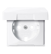 Лицьова панель розетки 220В Schneider Electric MTN2341-0325 Merten System M, активний білий, пластик