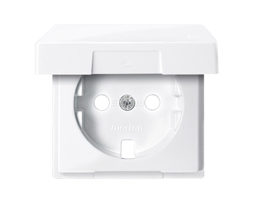 Лицьова панель розетки 220В Schneider Electric MTN2341-0325 Merten System M, активний білий, пластик
