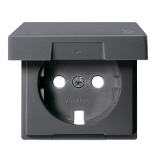 Лицьова панель розетки 220В Schneider Electric MTN2341-0414 Merten System M, антрацит, пластик