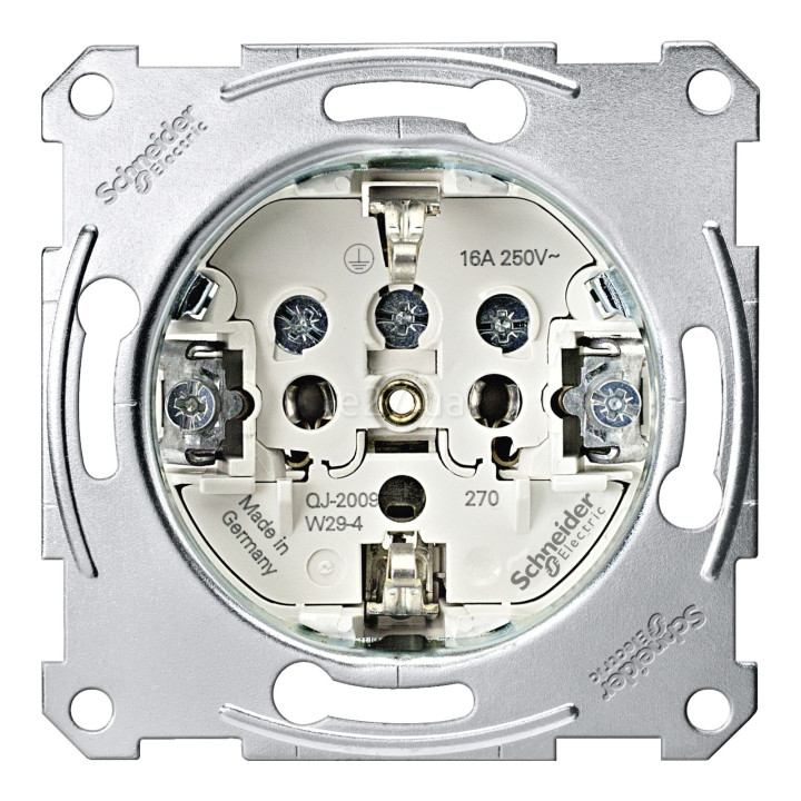 Розетка 220В Schneider Electric MTN2400-0000 Merten QuickFlex, із заземленням, Schuko, без шторок, для врізного монтажу · Schneider Electric · schneider-electric-mtn2400-0000