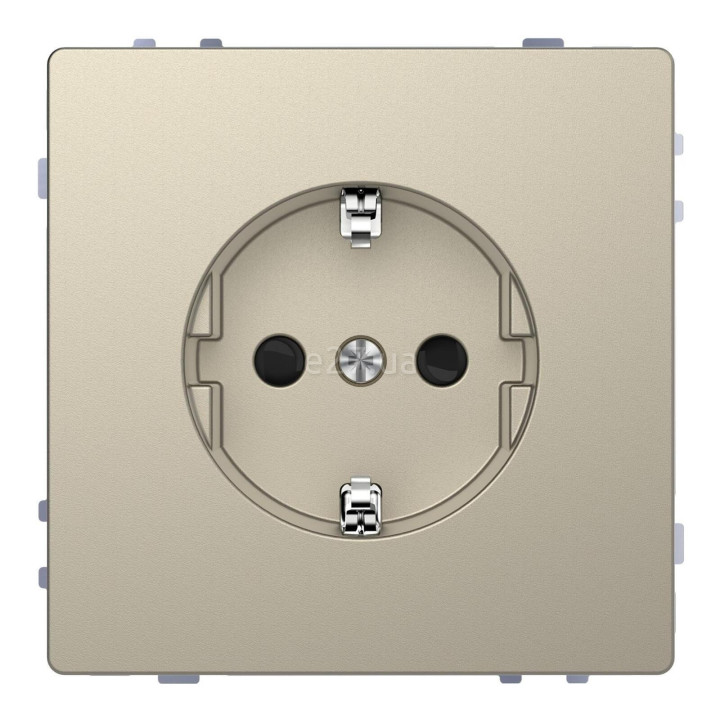 Розетка 220В Schneider Electric MTN2400-6033 Merten D-Life, сахара, пластик, із заземленням, Schuko, без захисної кришки, зі шторками, для врізного монтажу · Schneider Electric · schneider-electric-mtn2400-6033