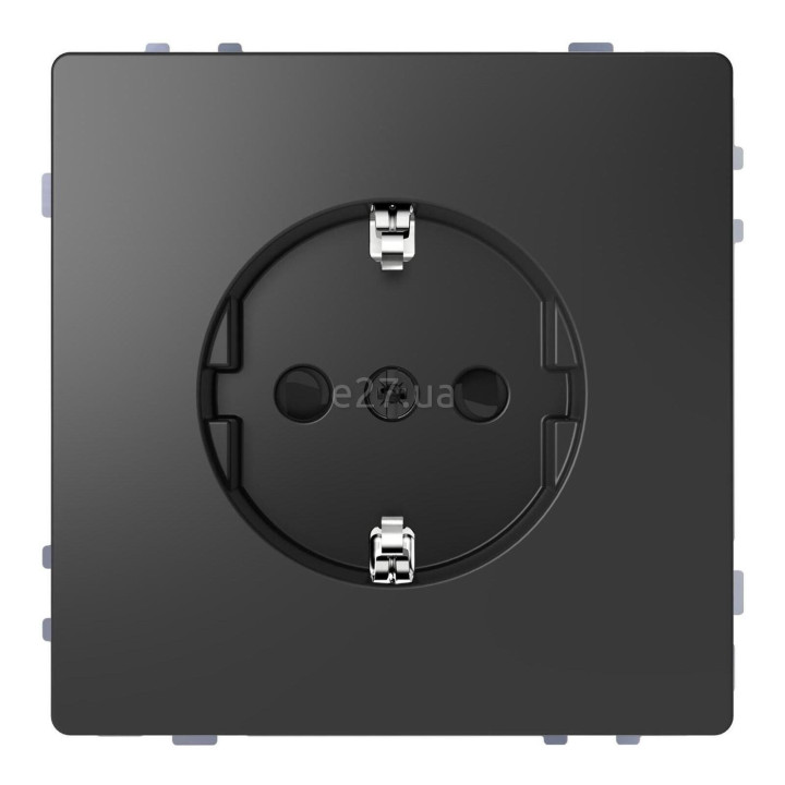 Розетка 220В Schneider Electric MTN2400-6034 Merten D-Life, антрацит, пластик, із заземленням, Schuko, без захисної кришки, зі шторками, для врізного монтажу · Schneider Electric · schneider-electric-mtn2400-6034