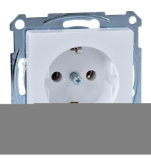 Розетка 220В Schneider Electric MTN2401-0325 Merten System M, активний білий, пластик, із заземленням, Schuko, без захисної кришки, без шторок, для врізного монтажу