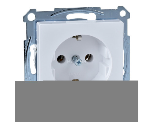 Розетка 220В Schneider Electric MTN2401-0325 Merten System M, активний білий, пластик, із заземленням, Schuko, без захисної кришки, без шторок, для врізного монтажу
