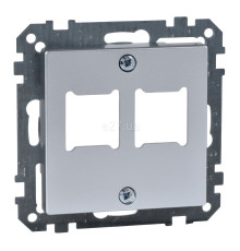 Лицьова панель розетки RJ45 Schneider Electric MTN291260 Merten System M, алюміній, пластик, для врізного монтажу