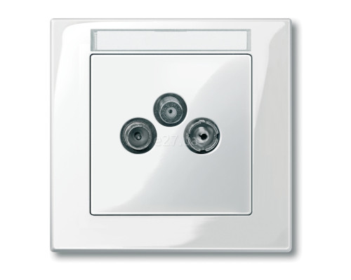 Лицьова панель ТВ-розетки Schneider Electric MTN296719 Merten System M, полярно-білий, пластик