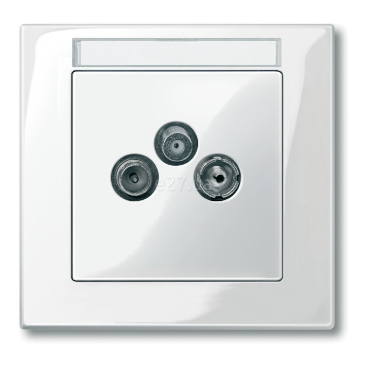 Лицьова панель ТВ-розетки Schneider Electric MTN296719 Merten System M, полярно-білий, пластик · Schneider Electric · schneider-electric-mtn296719
