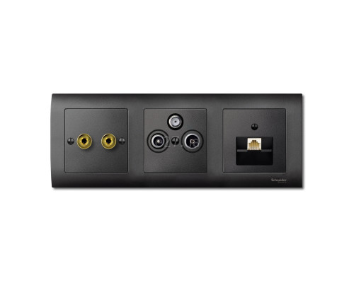 Лицьова панель ТВ-розетки Schneider Electric MTN297514 Merten System M, антрацит, пластик
