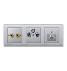 Лицьова панель ТВ-розетки Schneider Electric MTN297560 Merten System M, алюміній, пластик
