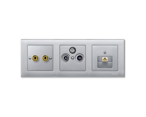 Лицьова панель ТВ-розетки Schneider Electric MTN297560 Merten System M, алюміній, пластик