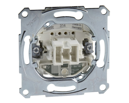 Перемикач прохідний 1-клавішний Schneider Electric MTN3106-0000 Merten QuickFlex, з індикацією, для врізного монтажу