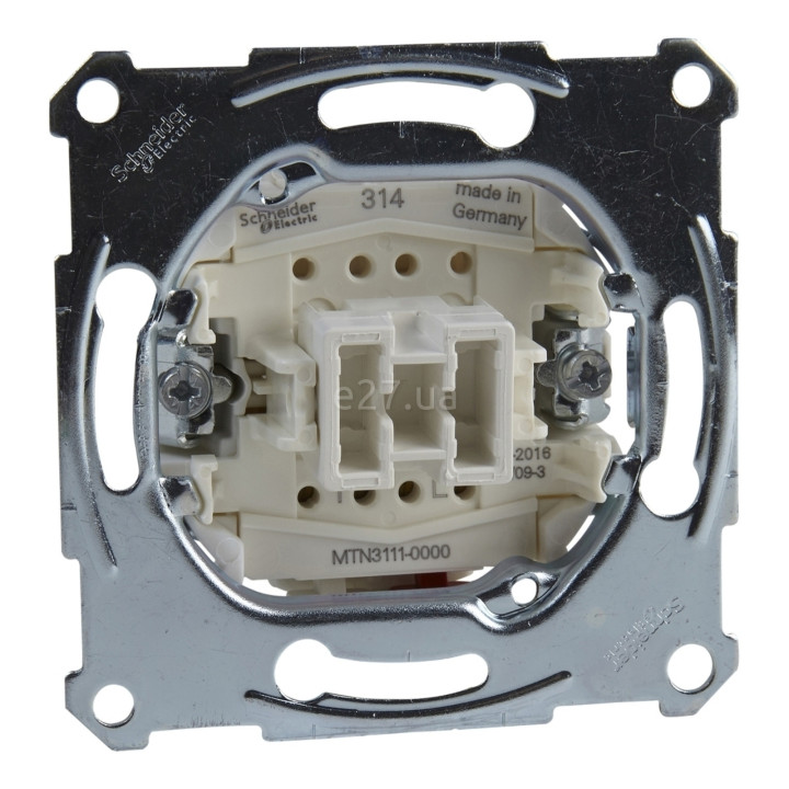 Вимикач 1-клавішний Schneider Electric MTN3111-0000 Merten QuickFlex, сумісний з підсвіткою, для врізного монтажу · Schneider Electric · schneider-electric-mtn3111-0000