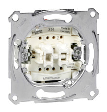 Вимикач 2-клавішний Schneider Electric MTN3115-0000 Merten QuickFlex, сумісний з підсвіткою, для врізного монтажу