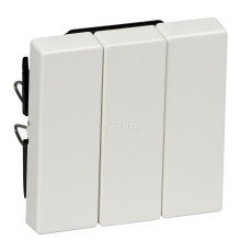 Лицьова панель вимикача Schneider Electric MTN312619 Merten System M, полярно-білий, пластик