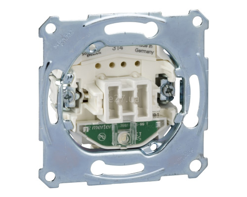 Вимикач 1-клавішний Schneider Electric MTN3131-0000 Merten QuickFlex, з підсвіткою, для врізного монтажу