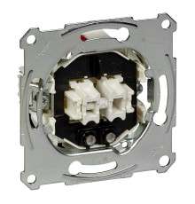 Вимикач 2-клавішний Schneider Electric MTN3135-0000 Merten QuickFlex, з підсвіткою, для врізного монтажу