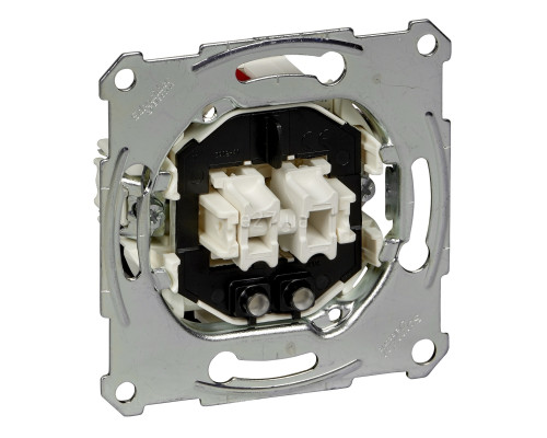 Вимикач 2-клавішний Schneider Electric MTN3135-0000 Merten QuickFlex, з підсвіткою, для врізного монтажу