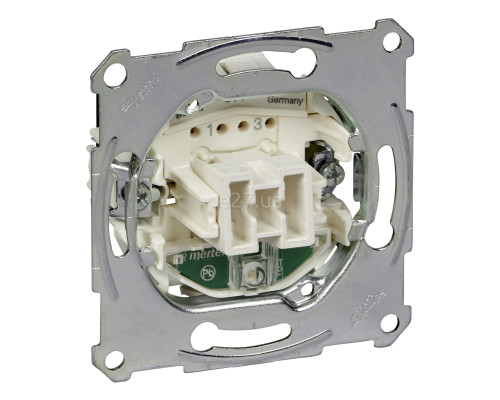 Перемикач перехресний 1-клавішний Schneider Electric MTN3137-0000 Merten QuickFlex, з підсвіткою, для врізного монтажу