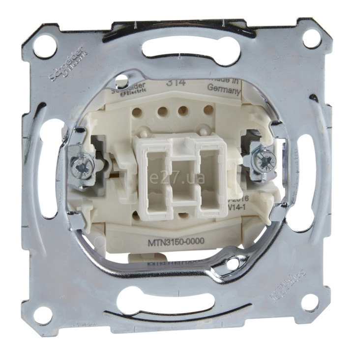 Вимикач без фіксації 1-клавішний Schneider Electric MTN3150-0000 Merten QuickFlex, без підсвітки та індикації, для врізного монтажу · Schneider Electric · schneider-electric-mtn3150-0000