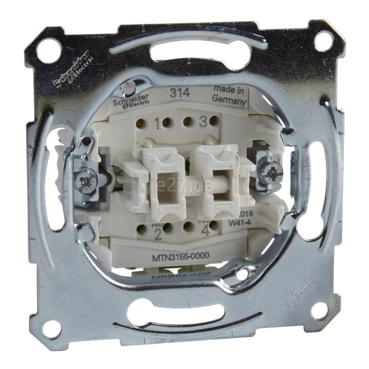 Вимикач без фіксації 2-клавішний Schneider Electric MTN3155-0000 Merten QuickFlex, для врізного монтажу · Schneider Electric · schneider-electric-mtn3155-0000