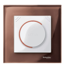Рамка 1 пост Schneider Electric MTN4010-3215 Merten System M-Elegance, махагон, скло