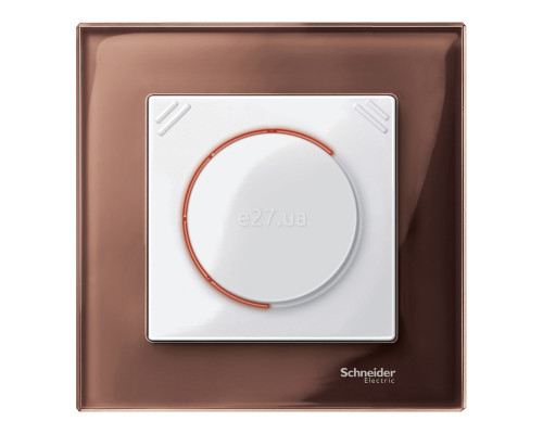 Рамка 1 пост Schneider Electric MTN4010-3215 Merten System M-Elegance, махагон, скло