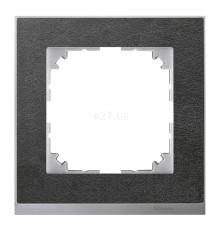 Рамка 1 пост Schneider Electric MTN4010-3669 Merten System M-Pure Decor, сланець/алюміній, пластик