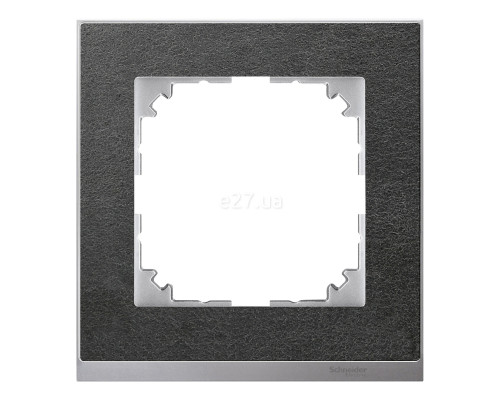 Рамка 1 пост Schneider Electric MTN4010-3669 Merten System M-Pure Decor, сланець/алюміній, пластик